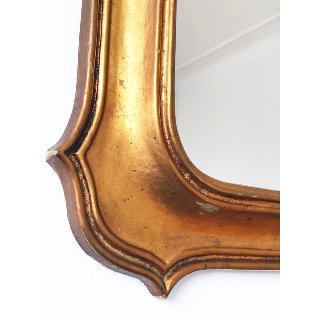 French Large Vintage Giltwood Wall Mirror – Napoleon III Style, Belgium, 1970s For Sale - Image 3 of 10