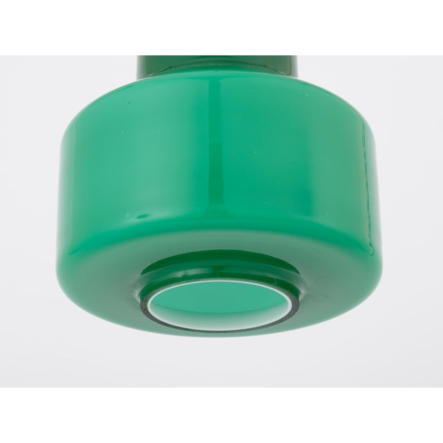 Teal 1960s Mid Century Modern Teal Green Murano Glass Pendant Light For Sale - Image 8 of 9