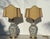 English Late 20th Century Pair Lamps Custom Fortuny Shades For Sale - Image 3 of 17