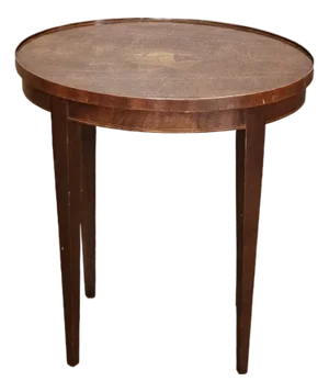 Baker Mahogany Federal Style Shell Inlay Occasional Table