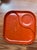 1970s 4 Mug and 4Plate Ingrid Ltd. Chicago Orange/Terracotta Melamine Set - 8 pcs For Sale - Image 6 of 10