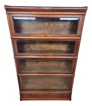 Barrister's Bookcase with Stackable Glass Doors from Globe Wernicke, 1950