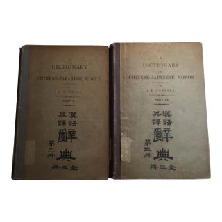 1908 Dictionary of Chinese-Japanese Words - Set of 2 For Sale
