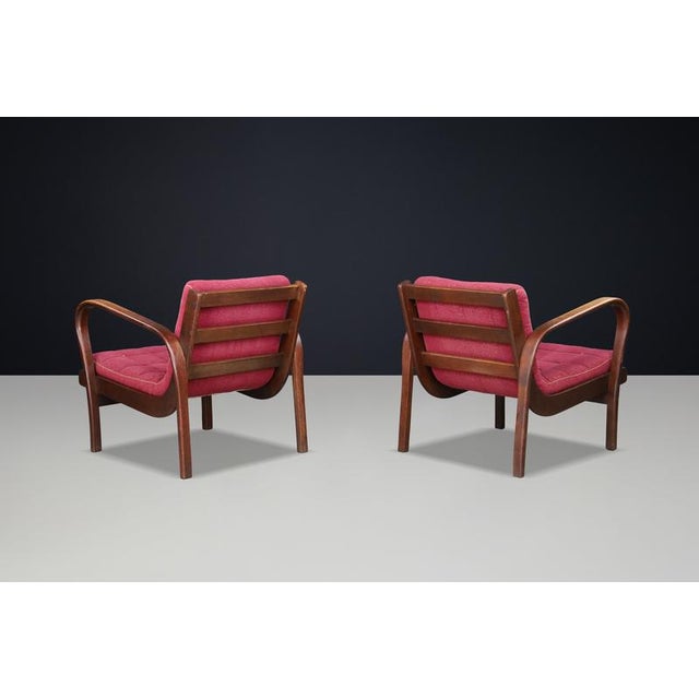 Gold Inka Lounge Chairs by Karel Koželka & Antonín Kropáček, Prague, 1944, Set of 2 For Sale - Image 8 of 18