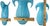 Art Glass Aqua Blue Vase Crescent Clam Lip Fluted Vase For Sale - Image 17 of 17