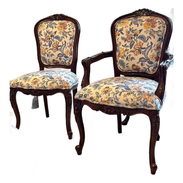 Mid 20th Century Froelich Furniture Company Louis XV Style Parlor Chairs For Sale