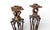 Brutalist Rare Pair Bronze Sculptured Brutalist Judaica Ceremonial Candlesticks ~ Chaim Hendin (b.1920) For Sale - Image 3 of 16