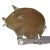 Mid-Century Modern Vintage Murano Sommerso Copper Aventurine Flecks Pink Core Italian Art Glass Pig Figurine Sculpture For Sale - Image 3 of 6