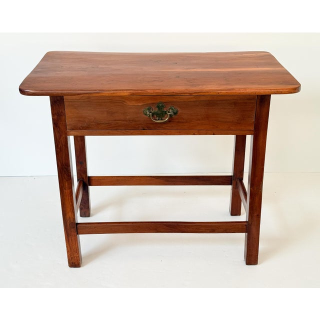 French Side or End Table of Patinated Cherry With Drawer For Sale - Image 4 of 16