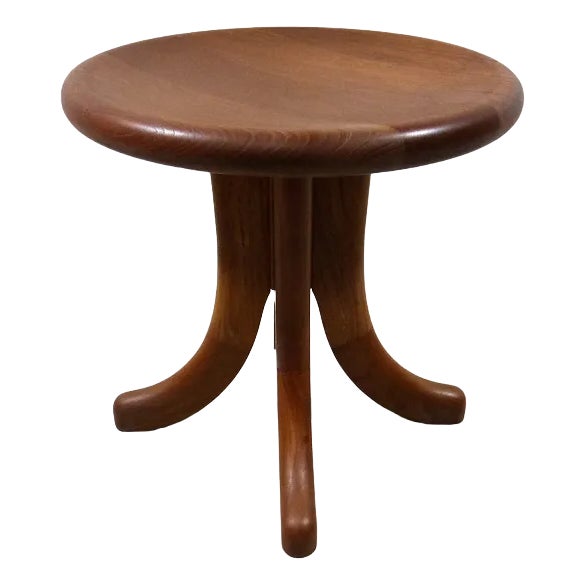 Danish Teak Wooden Stool, 1970s For Sale
