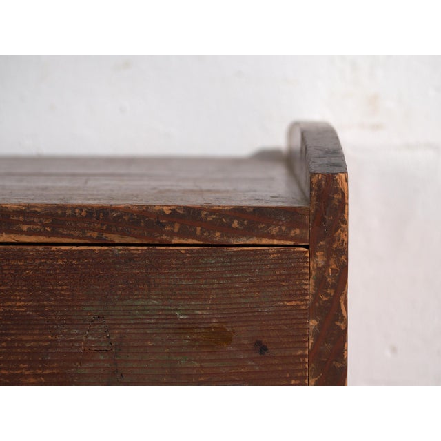 Wood Vintage Showa Cedar Side Table, Japan, 1920s For Sale - Image 7 of 13