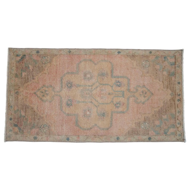 Textile Hand Knotted Door Mat, Entryway Rug, Bath Mat, Kitchen Decor, Small Rug, Turkish Rug - 1′8″ × 3′1″ For Sale - Image 7 of 9