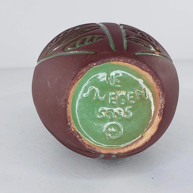 Brown Mid 20th Century Hjordis Oldfors Le Sweden Upsala Ekeby Vase 5795 For Sale - Image 8 of 10