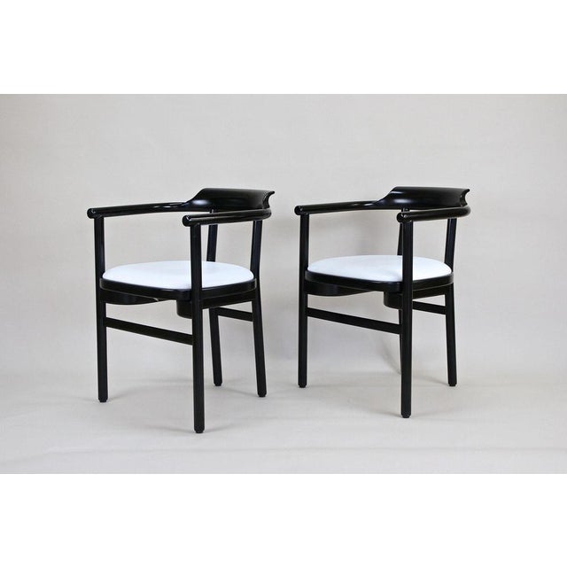 Contemporary Armchairs with White Leather Upholstery from Thonet, 1980s, Set of 2 For Sale - Image 3 of 18