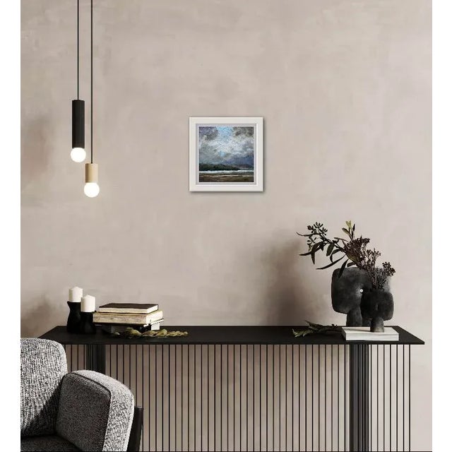 "Stormy Sky Over Dillon Beach" Contemporary Impressionist Style Seascape Oil Painting For Sale - Image 11 of 12