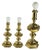 Vintage Italian Brass Table Lamps, 1980s, Set of 3 For Sale