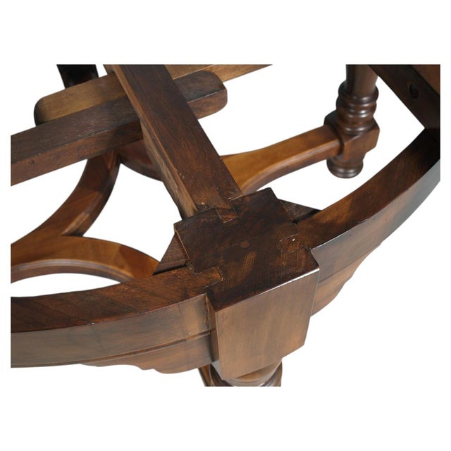 Round Antique Walnut Extendable Table from Ebanisteria di Bassano, 1800s For Sale - Image 15 of 17