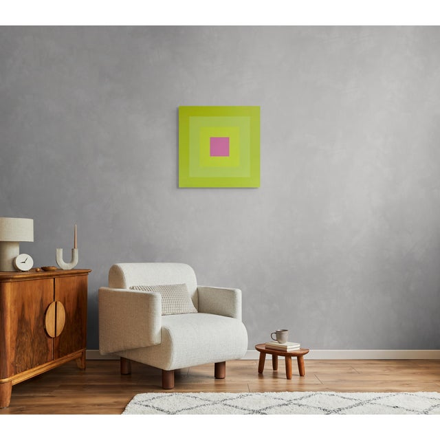 Abstract Contemporary Abstract Acrylic on Stretched Canvas "Colour Orb 16" by Brent Hallard For Sale - Image 3 of 4