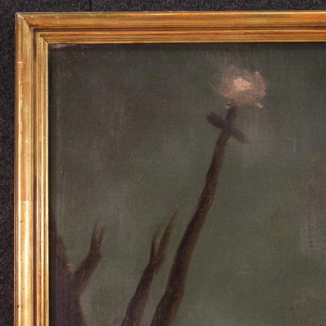 Textile Saint Francis, 1865, Oil on Canvas, Framed For Sale - Image 7 of 16