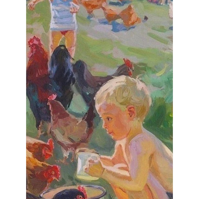 Soviet Children Portraits of Children Oil Painting Original Ukrainian Artist Polyakova M. 95-70 11 For Sale - Image 4 of 6