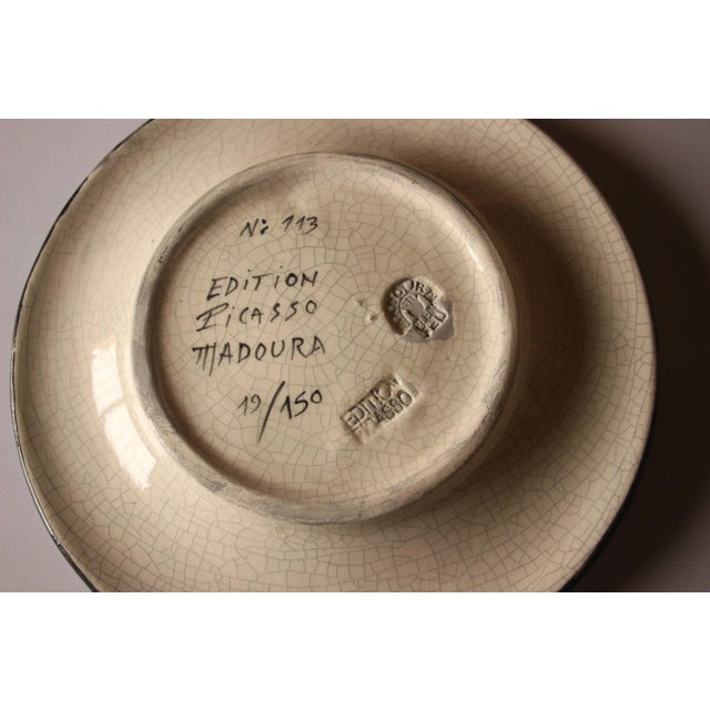 Set of 4 Stamped Madoura Ceramic Plates Edition Picasso For Sale - Image 9 of 12
