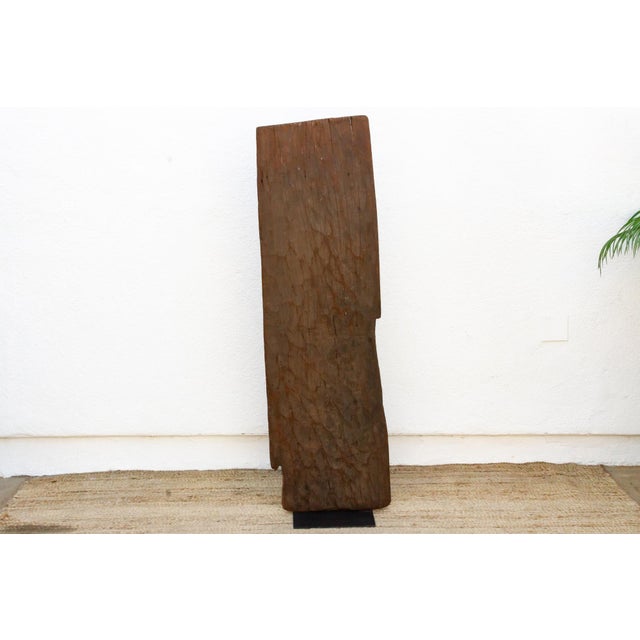 Brown Ancient Carved Yoruba Figurative African Door For Sale - Image 8 of 9