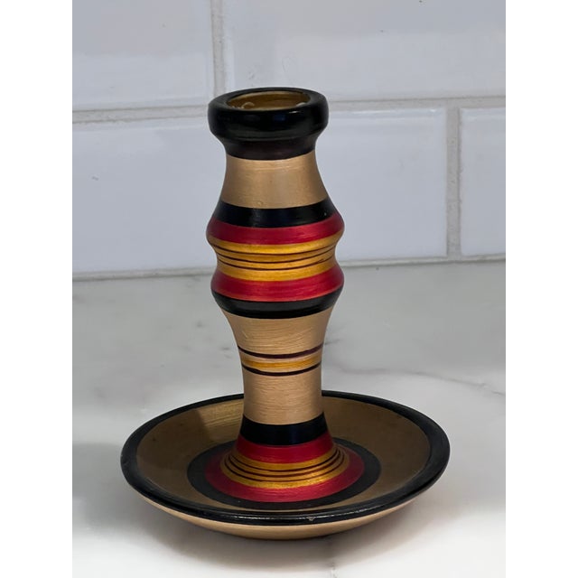 1960s HandPainted Candle Holder Chairish