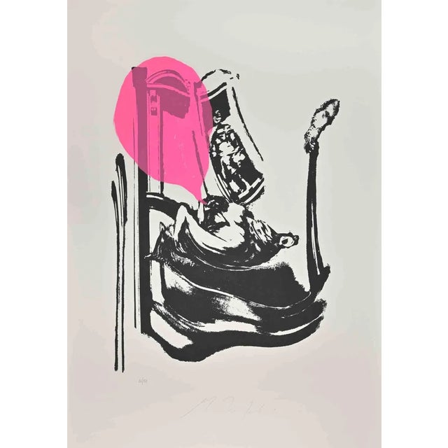 Mino Trafeli, Composition, Lithograph, 1980s For Sale