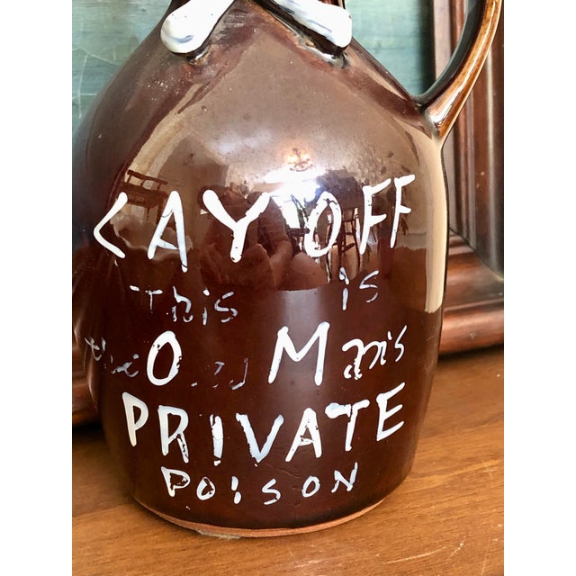 Ceramic Skull and Bones Poison Rum Bottle Decanter Mid Century For Sale - Image 7 of 12
