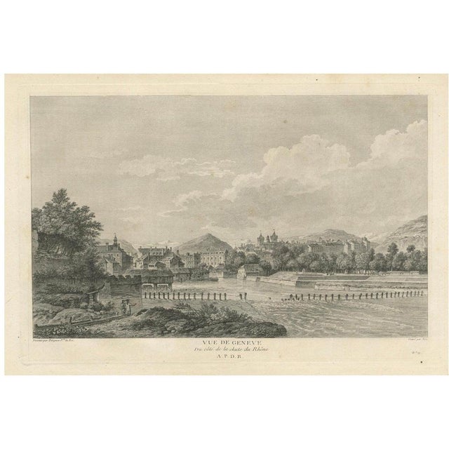 After Le Roy, View of Geneva from the Rhône River, 1780, Print For Sale - Image 9 of 9