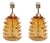 Amber Rostrato Murano Glass Table Lamps, 2000, Set of 2 For Sale