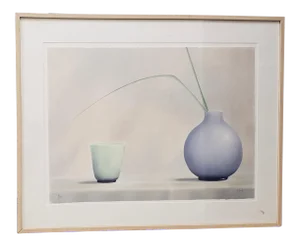 Brilliant Contemporary "Green Cup, Blue Vase" Lithograph Signed / Numbered