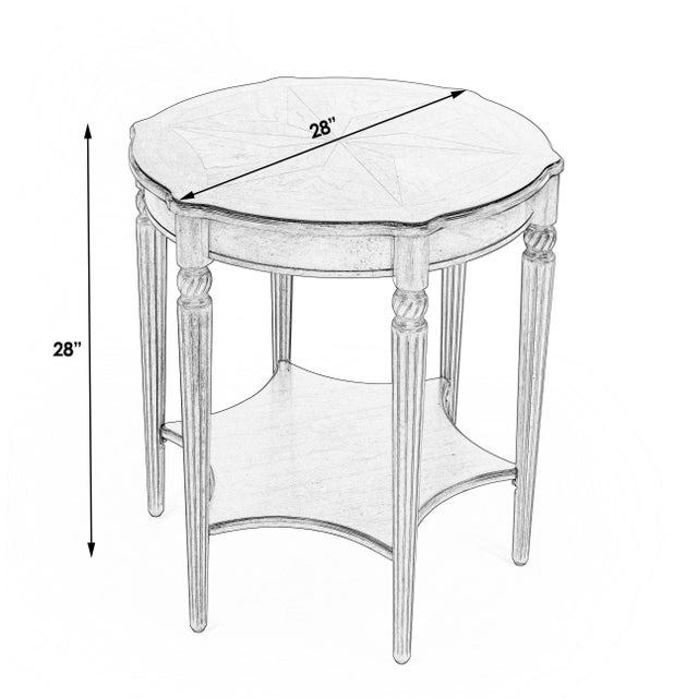Traditional Bainbridge Side Table, Beige For Sale - Image 3 of 8