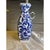 Blue Large 14" Vintage Chinese Blue and White Hexagonal Vase - Scrolling Lotus Design For Sale - Image 8 of 10