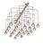 Mid-Century Modern Chandelier in Metal and Patinated Brass, 1950s For Sale