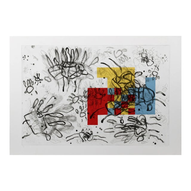 1990s Untitled Hands Primary Etching by Louisa Chase For Sale