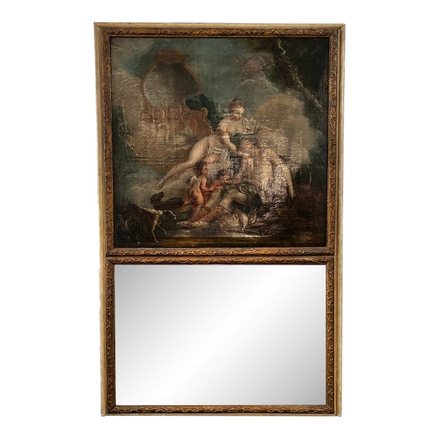 Louis Xv/Xvi Trumeau With Oil Painting For Sale