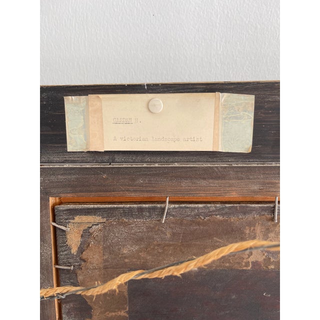 French Country Late 19th Oil on Panel Century Pasture Landscape With Cow Oil Painting, Framed For Sale - Image 3 of 11