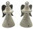 Emilia Castillo Angelical Silver & Porcelain Candleholders, Mexico, 1996 For Sale