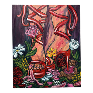 Contemporary High Heels Oil Painting on Canvas by Lindsey Kircher