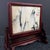 Chinoiserie Marble Landscape Table Screen, Rosewood Framed Natural Stone Painting Desk Screen For Sale - Image 3 of 9