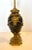 1920s Antique Bronze and Marble Urn Lamp. Black Marble with gold colored details, Bacchus heads on the sides. 2 Lights...