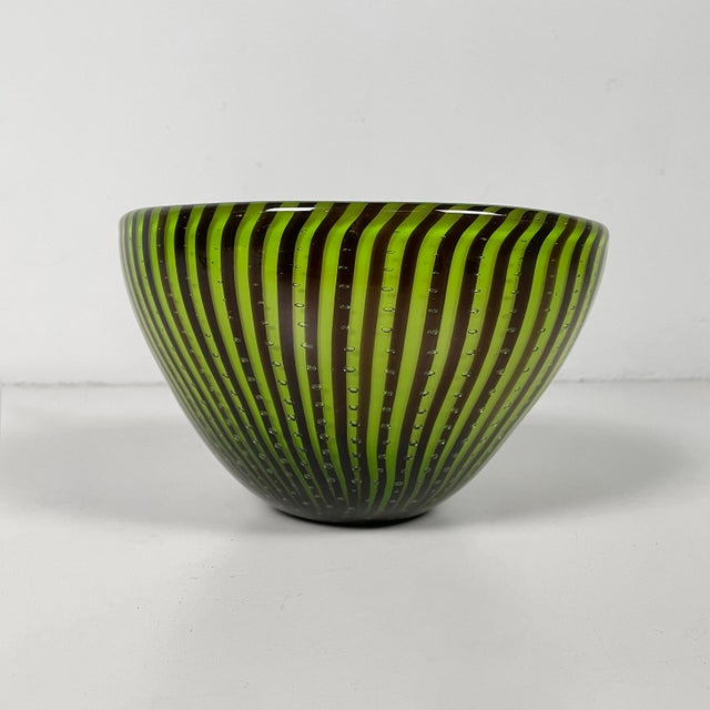 Mid-Century Modern German Centerpiece in Green Glass by Rosenthal, 1940s For Sale - Image 4 of 12