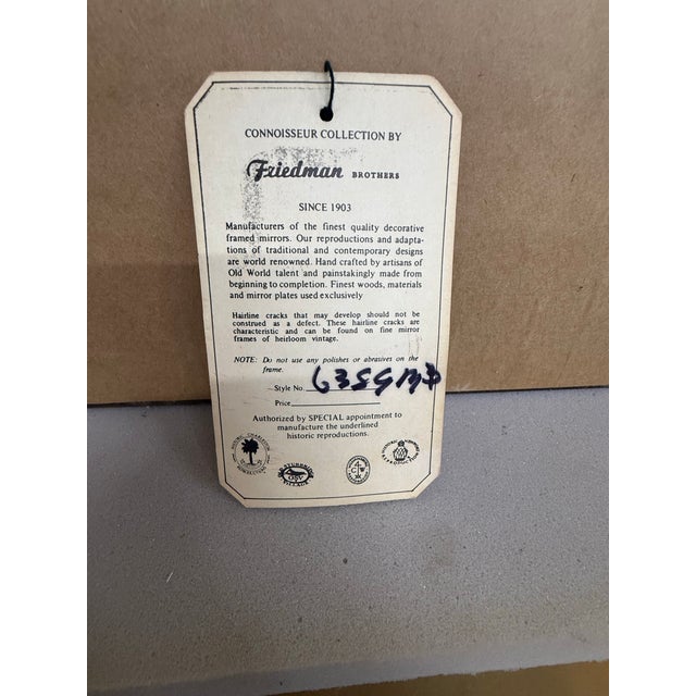 Vintage Friedman Brothers Chinoiserie Wall Mirror For Sale - Image 12 of 12