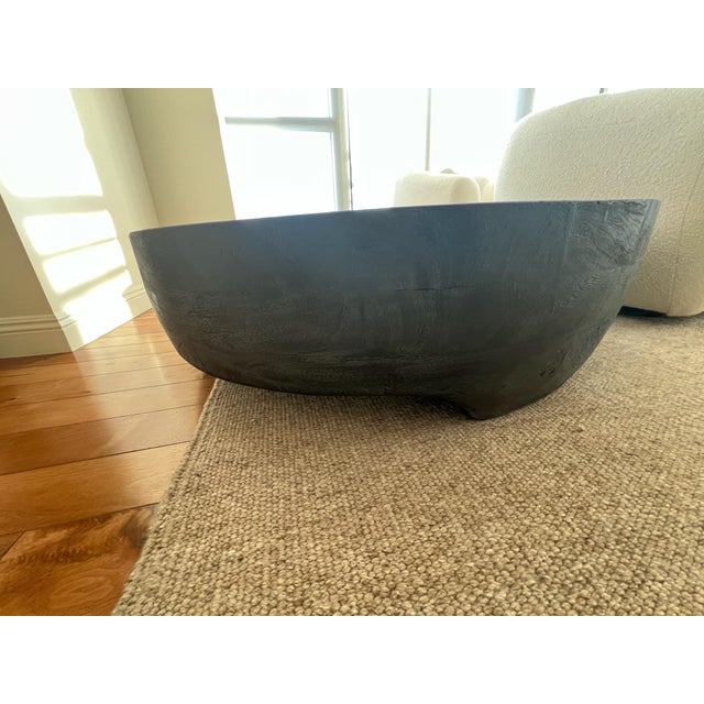 Wood Restoration Hardware Suar Wood Low Table Coffee Table For Sale - Image 7 of 9