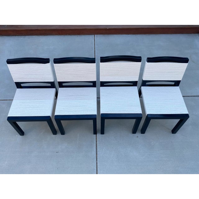 1950’s String Chair by Vkg of Beverly Hills-Set of Four. For Sale In San Francisco - Image 6 of 13