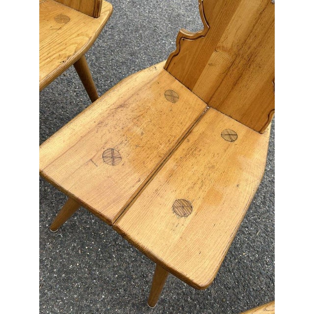 Mid-Century Ash Chairs, Set of 4 For Sale - Image 10 of 15