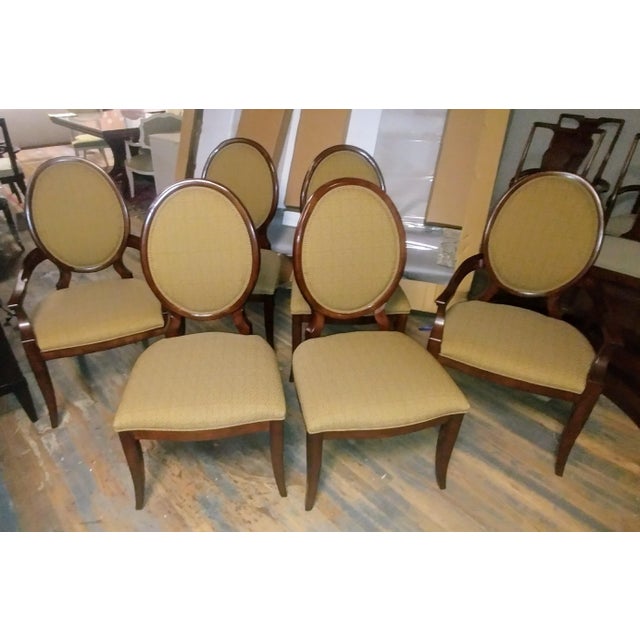 Thomasville Furniture Spellbound Sable Mahogany Oval Back Dining Chairs
