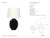 AERIN by Visual Comfort Signature Idalia 28" Sculpted Table Lamp in Raven Black with Linen Shade Designer: AERIN Height:...
