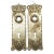 Pair of Antique Neoclassical Bronze 7.125 In. Door Back Plates For Sale